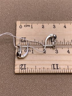 *Серьги Кошки Дымчатый Кварц арт. 02-4643-00-202-0200-68-919 вес 1,76 г - фото 284226