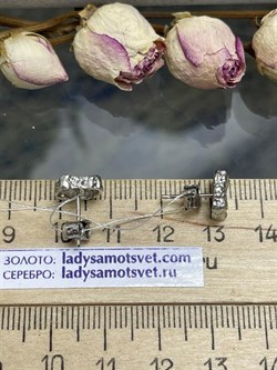 *Пусеты Абстракция арт. OR2027-10-492 вес 1,96 г - фото 284396