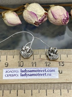 *Пусеты Абстракция арт. OR2027-10-492 вес 1,96 г - фото 284398