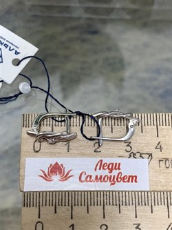 *Серьги Белый Фианит арт. 02-0573/00КЦ-00-140 вес 2,53 г - фото 284541