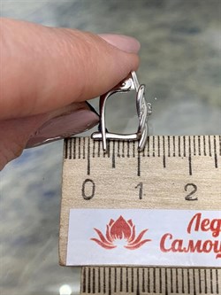 *Серьги Белый Фианит арт. 02-0573/00КЦ-00-140 вес 2,53 г - фото 284543