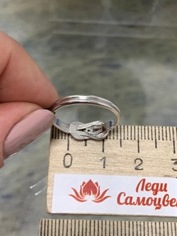 *Кольцо р.18 Белый Фианит арт. 01-0573/00КЦ-00-597 вес 1,59 г - фото 284566