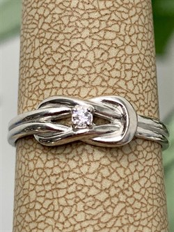 *Кольцо р.18,5 Белый Фианит арт. 01-0573/00КЦ-00-969 вес 1,81 г - фото 284577