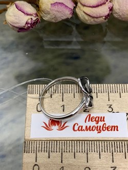 *Кольцо р.18 Лотос Белый Бр арт. 01-2882/000Б-17-900 вес 2,61 г - фото 284588