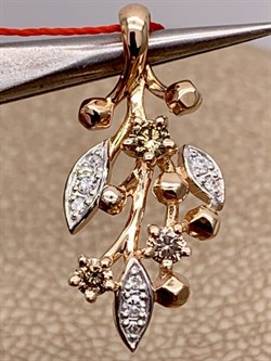 *Подвеска Коньячный бр цв Красное цв Красное арт. 33358-117-581 вес 1,3 г - фото 284616 *Подвеска Коньячный бр цв Красное цв Красное арт. 33358-117-581 вес 1,3 г - фото 284616