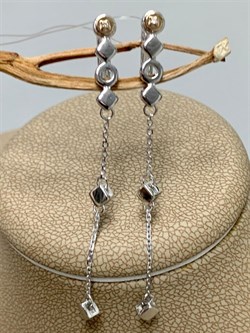 *Серьги Белый Бр арт. 02-2871/000Б-00-906 Вес 3,45 г - фото 284623 *Серьги Белый Бр арт. 02-2871/000Б-00-906 Вес 3,45 г - фото 284623