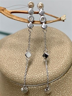 *Серьги Белый Бр арт. 02-2871/000Б-00-906 Вес 3,45 г - фото 284624 *Серьги Белый Бр арт. 02-2871/000Б-00-906 Вес 3,45 г - фото 284624