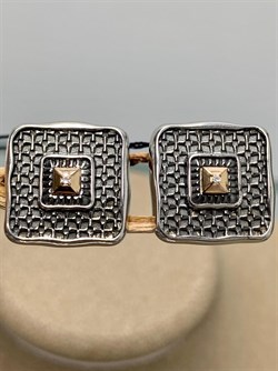 *Серьги Белый Бр арт. 02-2424/000Б-17-585 Вес 6,12 г - фото 284637