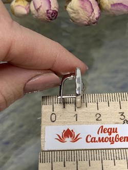 *Серьги Белый Бр арт. 02-2424/000Б-17-585 Вес 6,12 г - фото 284639