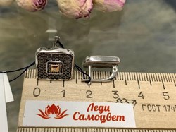 *Серьги Белый Бр арт. 02-2424/000Б-17-585 Вес 6,12 г - фото 284640