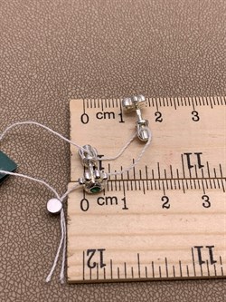 *Серьги Пусеты Лапки Зеленый Агат Халцедон арт. 02-4621-00-274-0200-68-894 вес 1,91 г - фото 284761 *Серьги Пусеты Лапки Зеленый Агат Халцедон арт. 02-4621-00-274-0200-68-894 вес 1,91 г - фото 284761