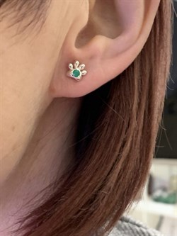 *Серьги Пусеты Лапки Зеленый Агат Халцедон арт. 02-4621-00-274-0200-68-894 вес 1,91 г - фото 284765 *Серьги Пусеты Лапки Зеленый Агат Халцедон арт. 02-4621-00-274-0200-68-894 вес 1,91 г - фото 284765