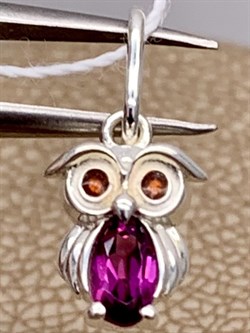 *Подвеска Сова Родолит арт. 03-3195-00-204-0200-68-568 вес 0,66 г - фото 284801 *Подвеска Сова Родолит арт. 03-3195-00-204-0200-68-568 вес 0,66 г - фото 284801