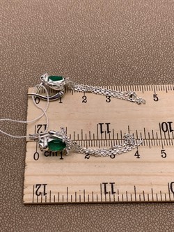 *Серьги Лягушки Зеленый Агат Халцедон арт 02-4641-00-274-0200-68-633 вес 4,89 г - фото 284849 *Серьги Лягушки Зеленый Агат Халцедон арт 02-4641-00-274-0200-68-633 вес 4,89 г - фото 284849