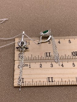 *Серьги Лягушки Зеленый Агат Халцедон арт 02-4641-00-274-0200-68-633 вес 4,89 г - фото 284850 *Серьги Лягушки Зеленый Агат Халцедон арт 02-4641-00-274-0200-68-633 вес 4,89 г - фото 284850