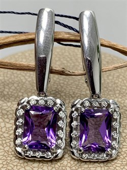 *Серьги Аметист арт. 02-2090/00АМ-00-883 Вес 5,4 г - фото 284886 *Серьги Аметист арт. 02-2090/00АМ-00-883 Вес 5,4 г - фото 284886