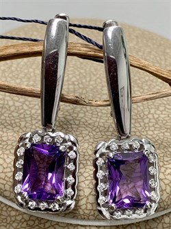 *Серьги Аметист арт. 02-2090/00АМ-00-883 Вес 5,4 г - фото 284887 *Серьги Аметист арт. 02-2090/00АМ-00-883 Вес 5,4 г - фото 284887