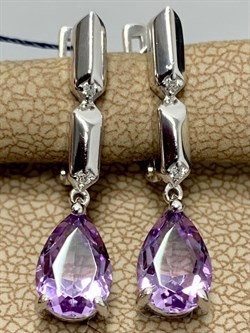 *Серьги Аметист арт. 02-2059/00АМ-00-647 Вес 4,01 г - фото 284900