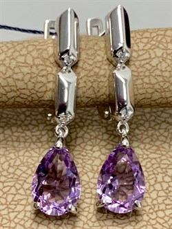 *Серьги Аметист арт. 02-2059/00АМ-00-647 Вес 4,01 г - фото 284902