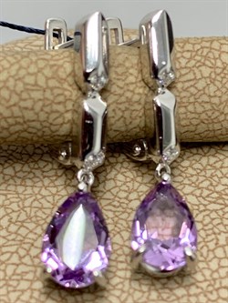 *Серьги Аметист арт. 02-2059/00АМ-00-647 Вес 4,01 г - фото 284904