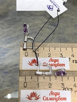 *Серьги Аметист арт. 02-2059/00АМ-00-647 Вес 4,01 г - фото 284907