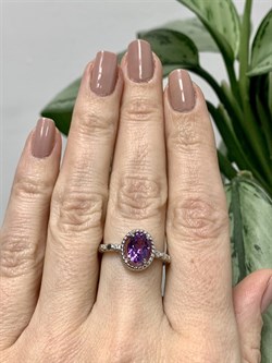 *Кольцо р.17,5 Аметист арт. 01-1961/00АМ-00-796 Вес 3,09 г - фото 284911