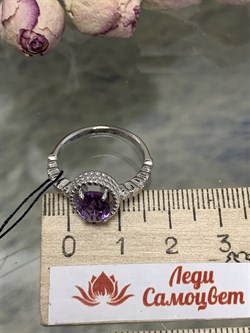 *Кольцо р.17,5 Аметист арт. 01-1961/00АМ-00-796 Вес 3,09 г - фото 284913