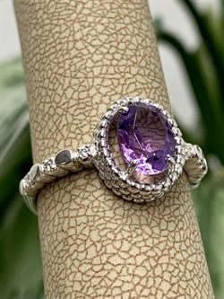 *Кольцо р.17,5 Аметист арт. 01-1961/00АМ-00-796 Вес 3,09 г - фото 284918