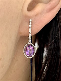 *Серьги Аметист арт. 02-1961/00АМ-00-383 Вес 4,99 г - фото 284924 *Серьги Аметист арт. 02-1961/00АМ-00-383 Вес 4,99 г - фото 284924