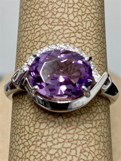 *Кольцо р.17,5 Аметист арт. 01-1871/00АМ-00-838 Вес 3,53 г - фото 284934