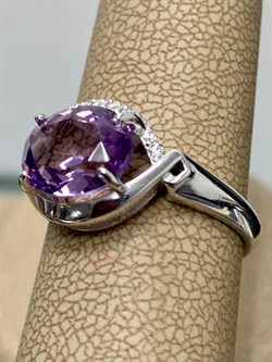 *Кольцо р.17,5 Аметист арт. 01-1871/00АМ-00-838 Вес 3,53 г - фото 284935