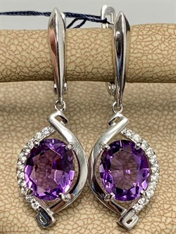 *Серьги Аметист арт. 02-1871/00АМ-00-801 Вес 6 г - фото 284944 *Серьги Аметист арт. 02-1871/00АМ-00-801 Вес 6 г - фото 284944