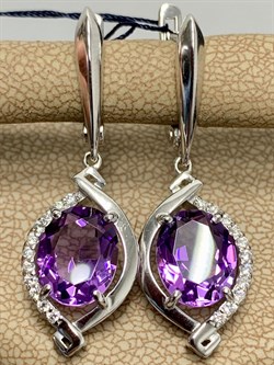 *Серьги Аметист арт. 02-1871/00АМ-00-801 Вес 6 г - фото 284945 *Серьги Аметист арт. 02-1871/00АМ-00-801 Вес 6 г - фото 284945