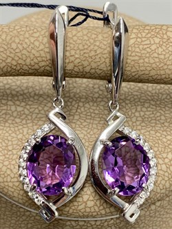 *Серьги Аметист арт. 02-1871/00АМ-00-801 Вес 6 г - фото 284947 *Серьги Аметист арт. 02-1871/00АМ-00-801 Вес 6 г - фото 284947