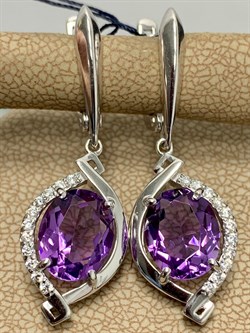 *Серьги Аметист арт. 02-1871/00АМ-00-801 Вес 6 г - фото 284948 *Серьги Аметист арт. 02-1871/00АМ-00-801 Вес 6 г - фото 284948