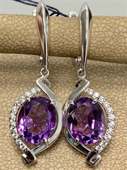 *Серьги Аметист арт. 02-1871/00АМ-00-801 Вес 6 г - фото 284949 *Серьги Аметист арт. 02-1871/00АМ-00-801 Вес 6 г - фото 284949