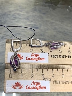 *Серьги Аметист арт. 02-1871/00АМ-00-801 Вес 6 г - фото 284954 *Серьги Аметист арт. 02-1871/00АМ-00-801 Вес 6 г - фото 284954