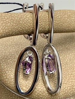 *Серьги Аметист арт. 02-1833/00АМ-00-055 Вес 5,74 г - фото 284958 *Серьги Аметист арт. 02-1833/00АМ-00-055 Вес 5,74 г - фото 284958