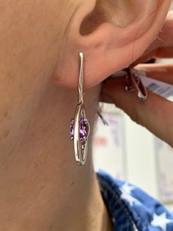 *Серьги Аметист арт. 02-1833/00АМ-00-055 Вес 5,74 г - фото 284962 *Серьги Аметист арт. 02-1833/00АМ-00-055 Вес 5,74 г - фото 284962