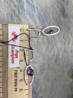 *Серьги Аметист арт. 02-1833/00АМ-00-055 Вес 5,74 г - фото 284963 *Серьги Аметист арт. 02-1833/00АМ-00-055 Вес 5,74 г - фото 284963