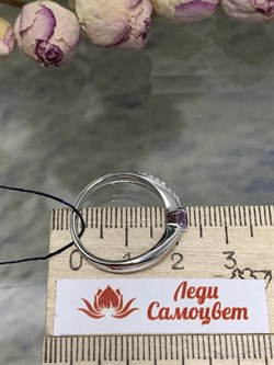 *Кольцо р.18 Аметист арт. 01-1738/00АМ-00-009 Вес 2,55 г - фото 284972