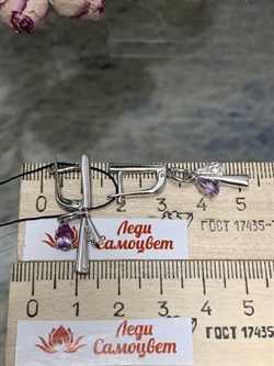 *Серьги Аметист арт. 02-1738/00АМ-00-122 Вес 4,25 г - фото 284980