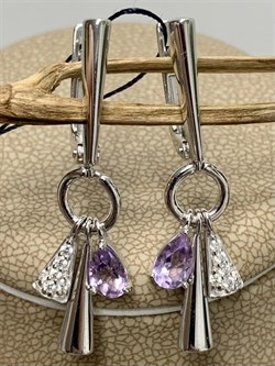 *Серьги Аметист арт. 02-1738/00АМ-00-122 Вес 4,25 г - фото 284985