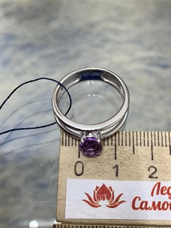 *Кольцо р.18,5 Аметист арт. 01-1645/00АМ-00-046 Вес 3,77 г - фото 284994