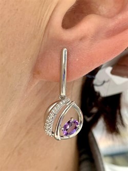 *Серьги Аметист арт. 02-0773/00АМ-00-724 Вес 4,91 г - фото 285159 *Серьги Аметист арт. 02-0773/00АМ-00-724 Вес 4,91 г - фото 285159