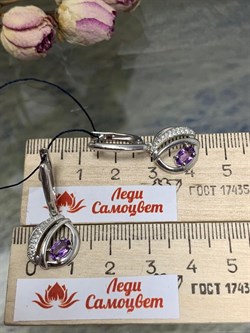 *Серьги Аметист арт. 02-0773/00АМ-00-724 Вес 4,91 г - фото 285162 *Серьги Аметист арт. 02-0773/00АМ-00-724 Вес 4,91 г - фото 285162