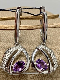 *Серьги Аметист арт. 02-0773/00АМ-00-724 Вес 4,91 г - фото 285163 *Серьги Аметист арт. 02-0773/00АМ-00-724 Вес 4,91 г - фото 285163