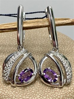 *Серьги Аметист арт. 02-0773/00АМ-00-724 Вес 4,91 г - фото 285164 *Серьги Аметист арт. 02-0773/00АМ-00-724 Вес 4,91 г - фото 285164