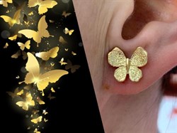 *Серьги Пусеты Бабочки арт. OR2268-480 Вес 2,13 г - фото 285173 *Серьги Пусеты Бабочки арт. OR2268-480 Вес 2,13 г - фото 285173