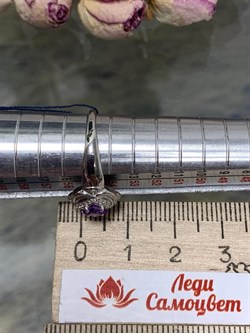 *Кольцо р.17,5 Лавандовый Аметист арт. 01-0349/00АМ-00-384 Вес 2,47 г - фото 285257